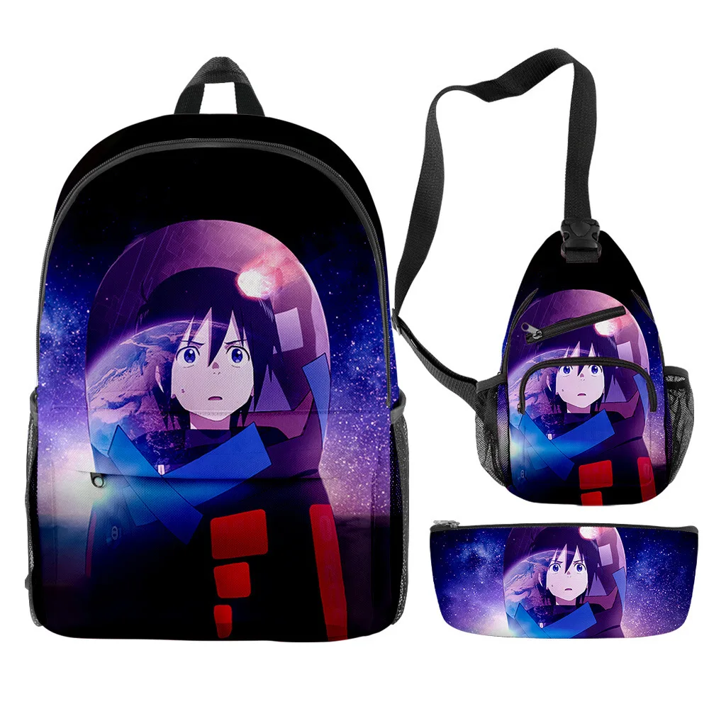 

Trendy Popular Funny The orbital children 3D Print 3pcs/Set pupil School Bags Travel Laptop Backpack Chest Bag Pencil Case