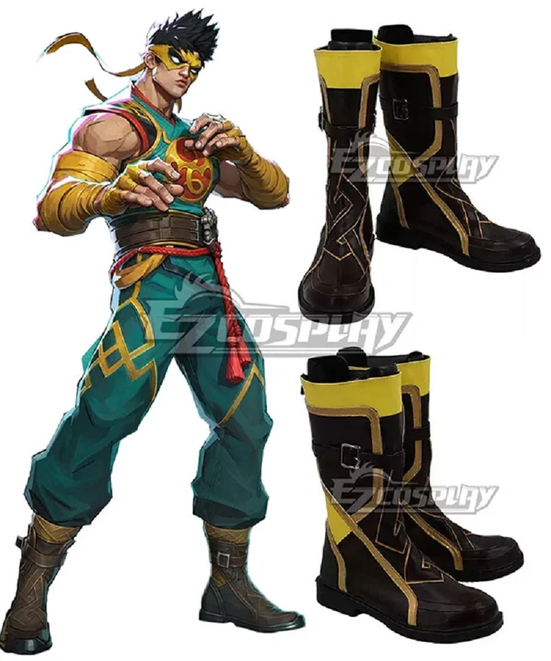 

Rivals Iron Fist Brown Shoes Cosplay Boots