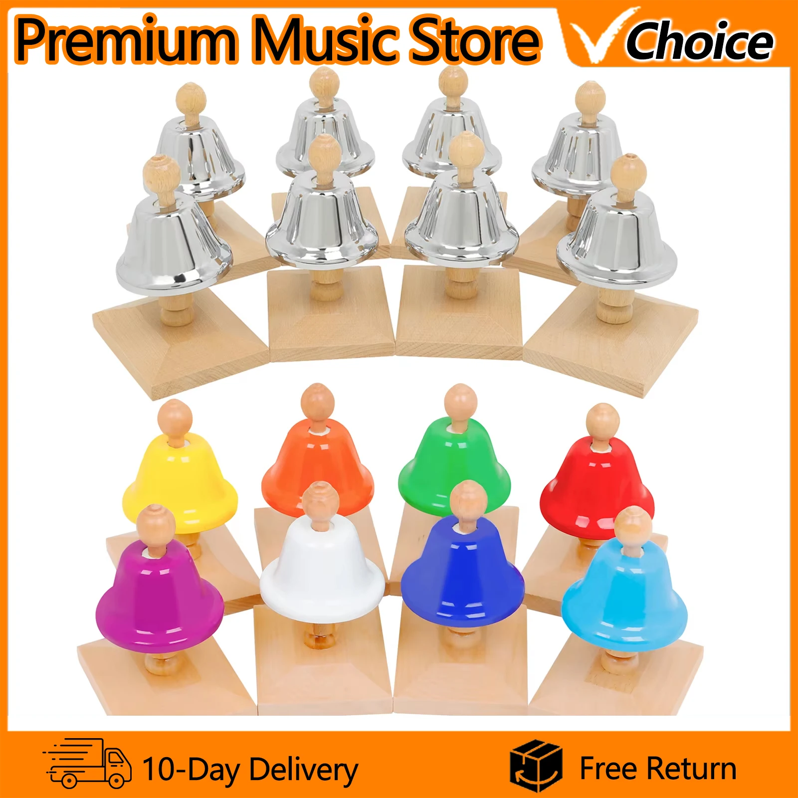 Musical Instrument Mallet - IRIN Ensemble de clochettes de bureau
