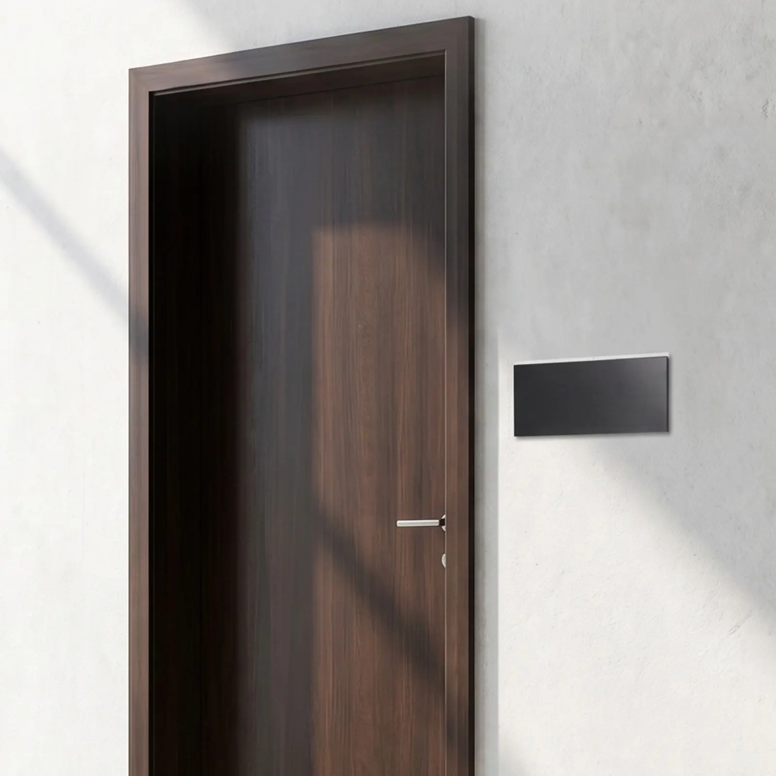 2Pcs Blank Metal Door Nameplate Self Adhesive 11.81x5.12 Inch Brushed Stainless Steel Office Room Door Sign Label