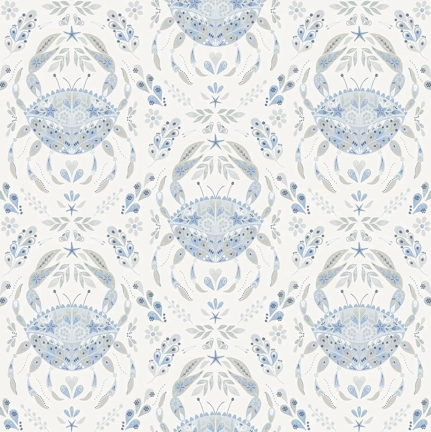 

Coastal Blue Crab Peel & Stick Wallpaper for DIY Home Decor