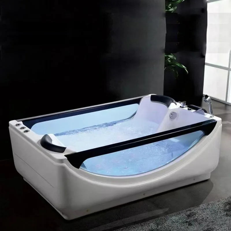 

Smart bathtub, free-standing couple bath tank acrylic, double bathtub surfing