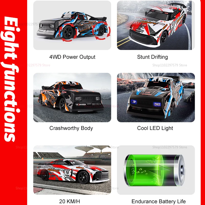 2025 NEW High Speed RC Drift Vehicle Cars 4WD Remote Control Racing Car Gift Competition Race Car Boys kids Toy Replaceable Tire