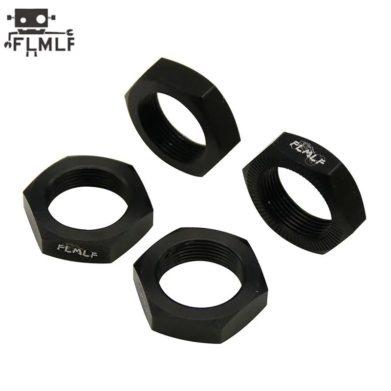 FLMLF CNC Metal Wheel Nut Kit for 1/5 HPI ROFUN BAHA ROVAN KM BAJA 5B 5T 5SC Truck Rc Car Tyre Adapter Parts