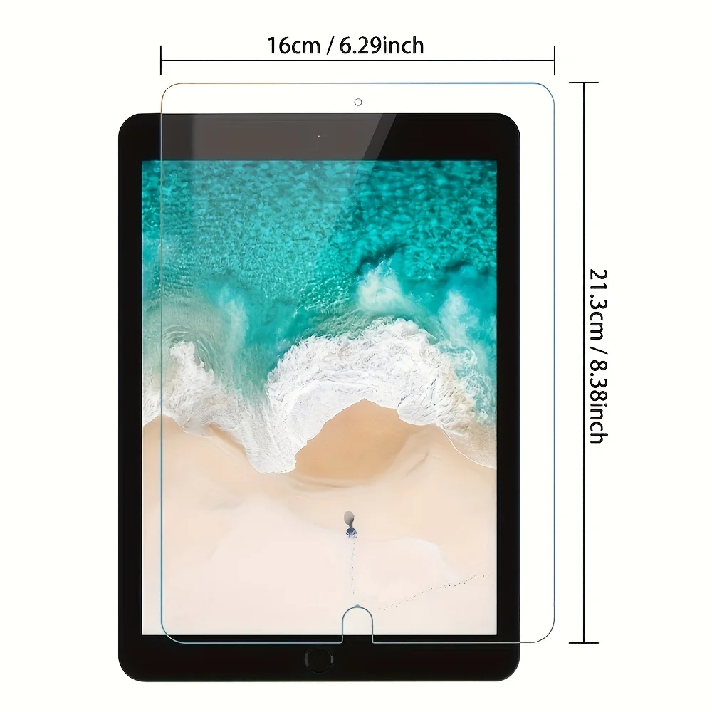 3-Piece screen protector for iPad Pro 10.5-inch and iPad Air (2019), 9H tempered glass, high definition transparency