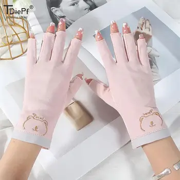 Gants anti-uv pour ongles, 1 paire, bouclier de Gel UV, sans doigts, outils de manucure, Nail Art, lampe LED, sèche-ongles, rayonnement des mains