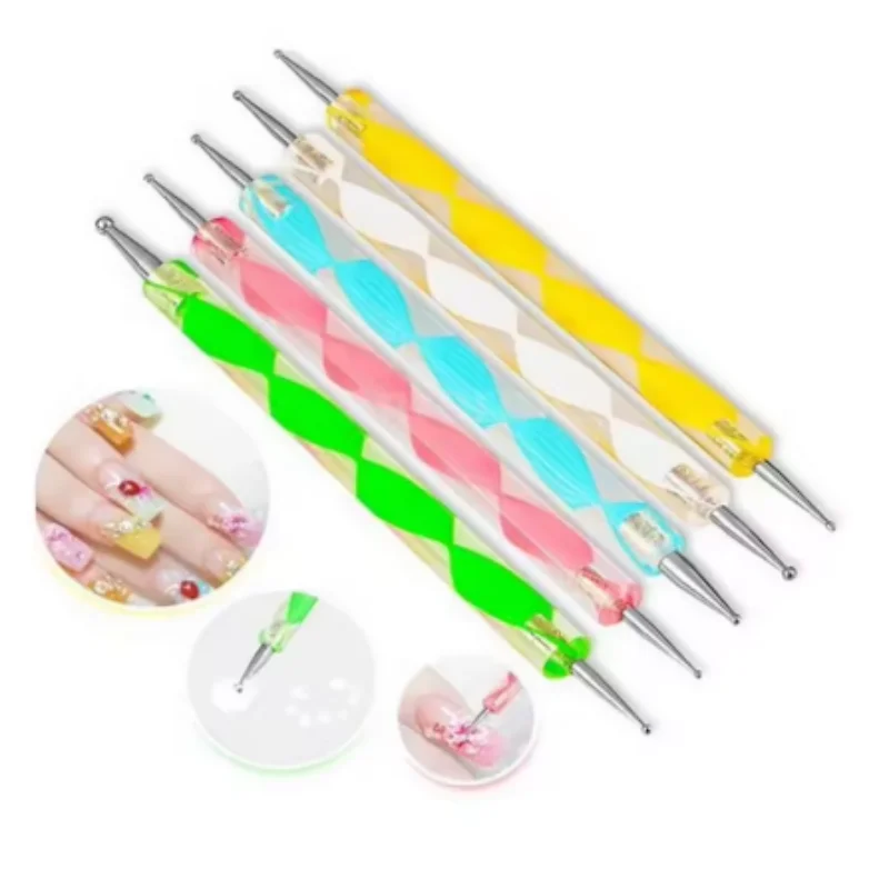 5/10/20pcs mix Dotting Pen Tool Nail Art Tip Dot Paint Manicure Kit DIY Drill Point Pen Rhinestones Gem Picker Manicure Tools
