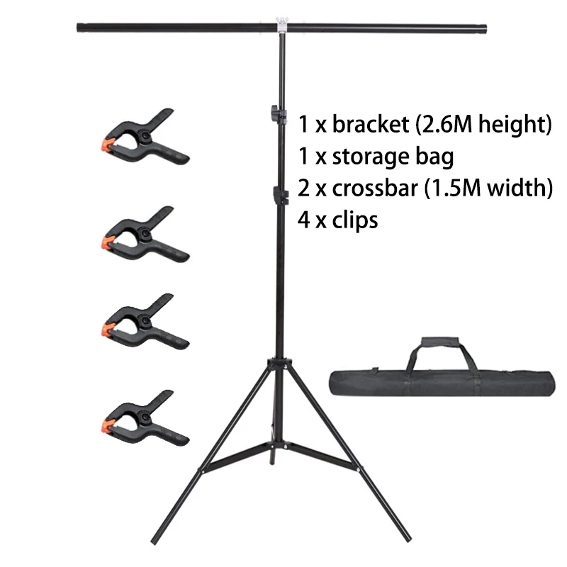 26m-2m-tall-photo-background-t-shape-adjustable-backdrop-support-tripod-stand-kit-with-cross-bar-and-4-clamps-for-hang-screen