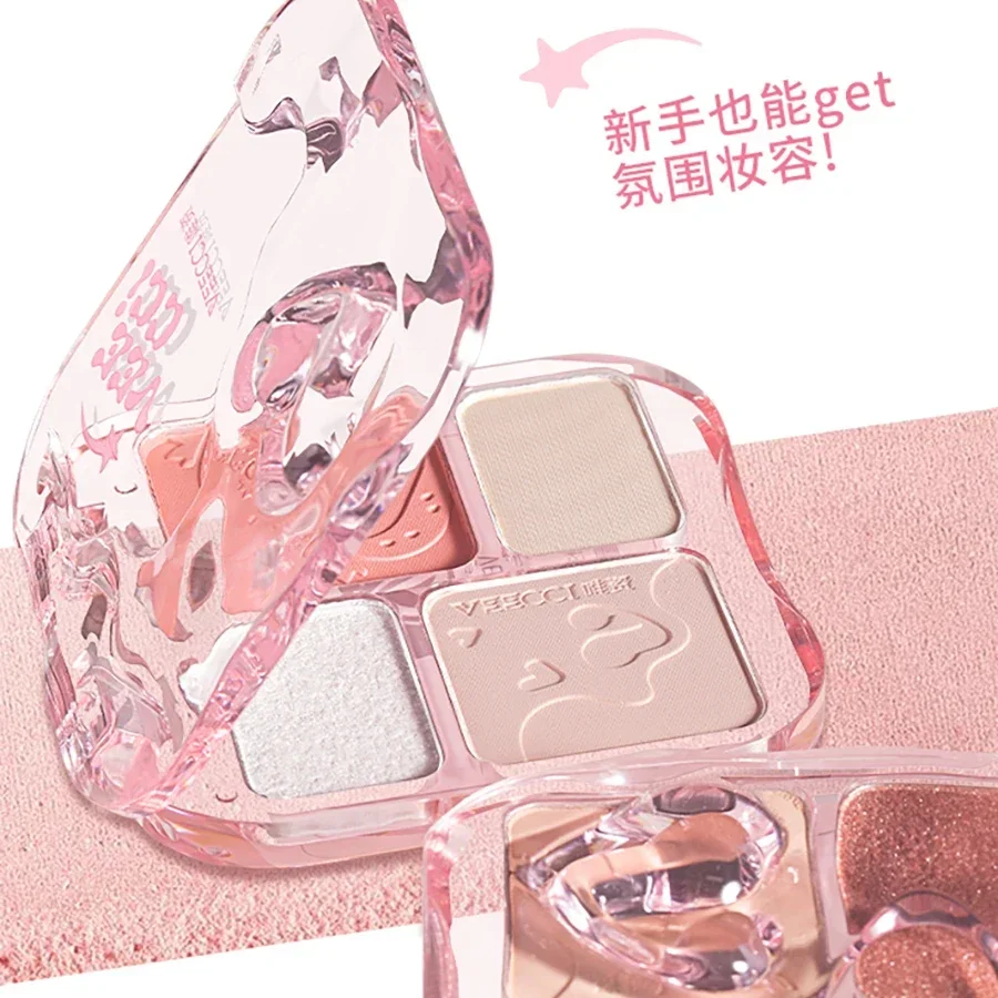 Veecci - 完全なフェイシャルメイクアップパレット、フルアイ＆パウダーセット、ビタミンEとハイライター、ブラッシュ、ブロンザー入り
