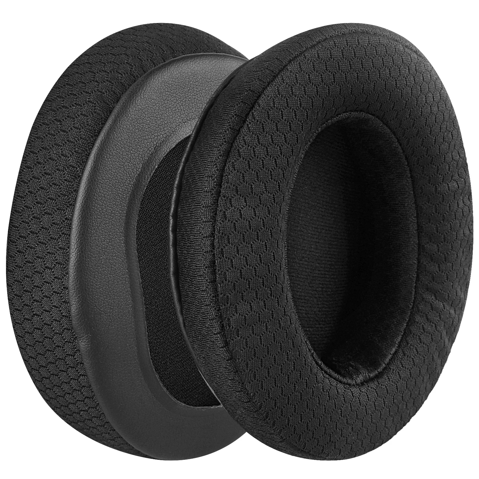 Geekria แผ่นรองหูฟังอะไหล่สำหรับ Comfort ตาข่ายผ้าหนาเป็นพิเศษสำหรับเบาะรองหูฟัง HS35 HS45คอร์เซีย