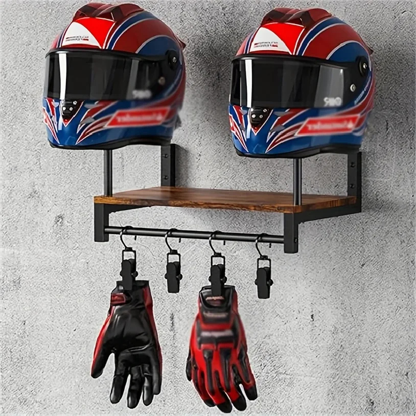 Helmet Rack Wall Mount Motorcycle Helmet Holder Plate Rack Display Organizer With Motorcycle Accessories For Motorcycle