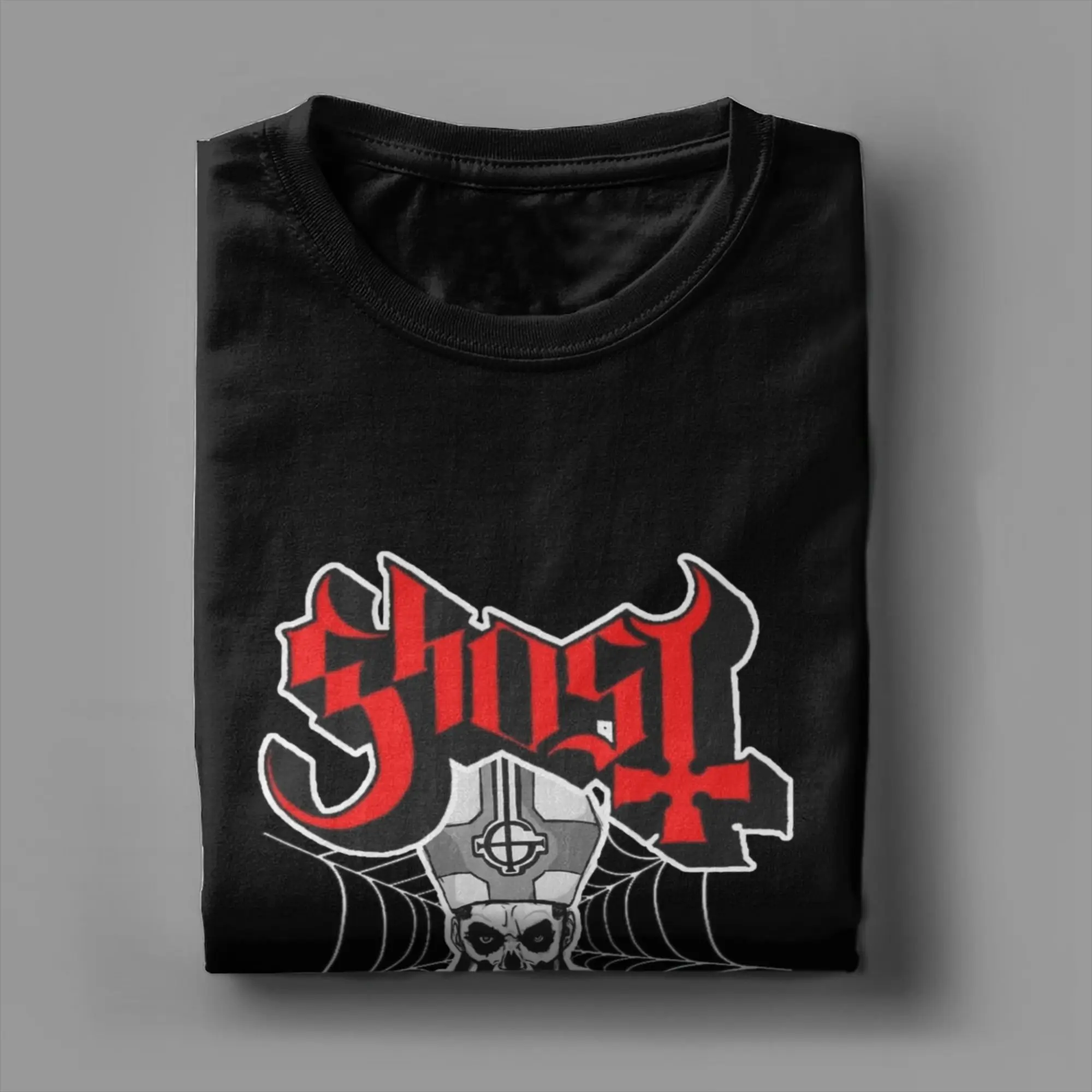 تي شيرت Ghost band للرجال تي شيرت كلاسيكي من القطن الخالص برقبة دائرية وأكمام قصيرة ملابس هدية