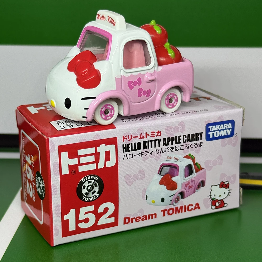 Takara Tomy Tomica Dream No.152 Hello Kitty Apple Motor Truck Modello di auto in lega giocattolo per ragazzo Regalo per bambini