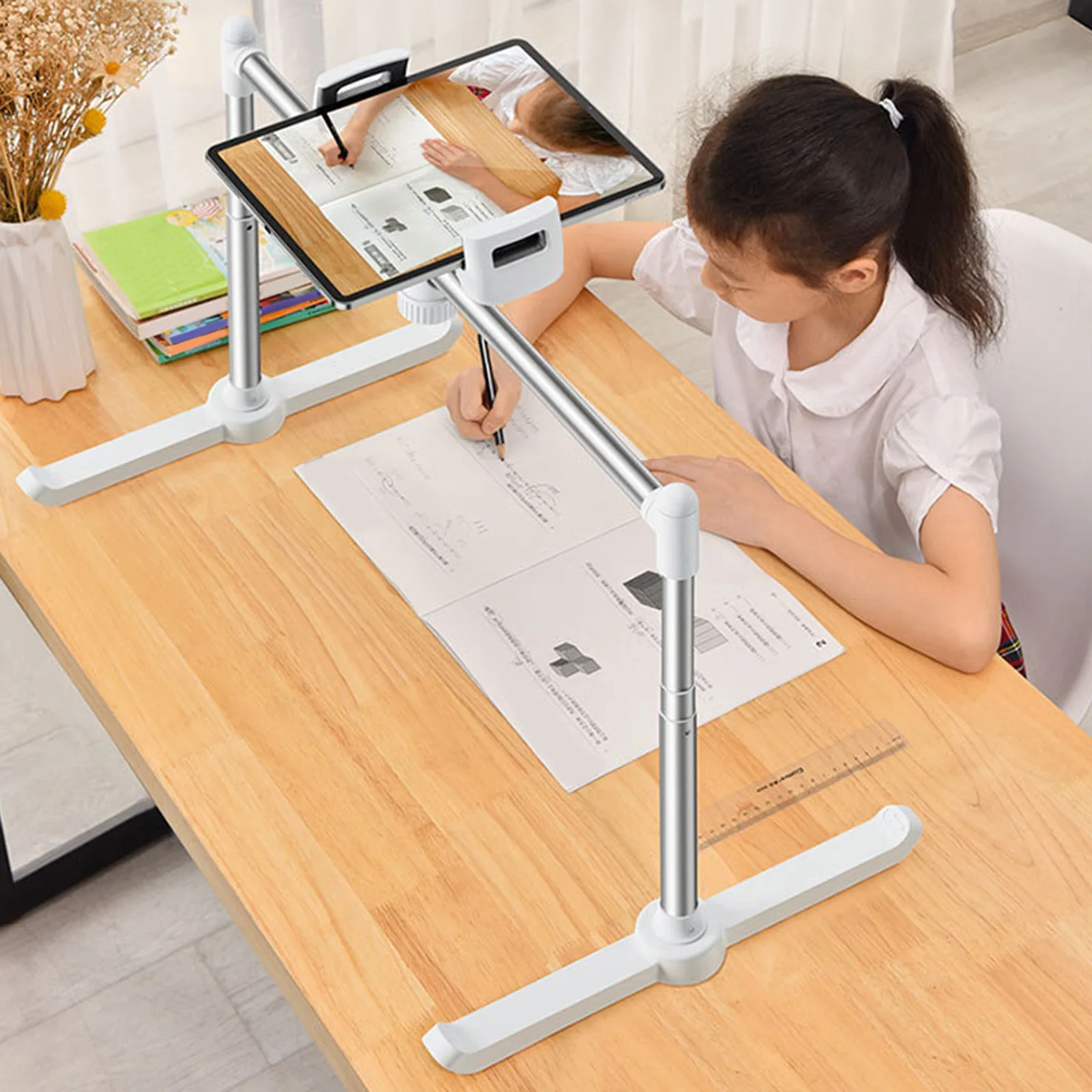 Mount Stand Telescopic Rotating Mount Tablet Support Portable 360 Degree Adjusted Cell Phone Holder for Bed for Office Desktop