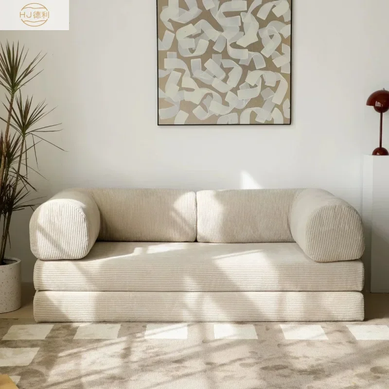 Living room fabric Internet celebrity flannel compression vacuum packaging Living room cross-border module compression sofa bed