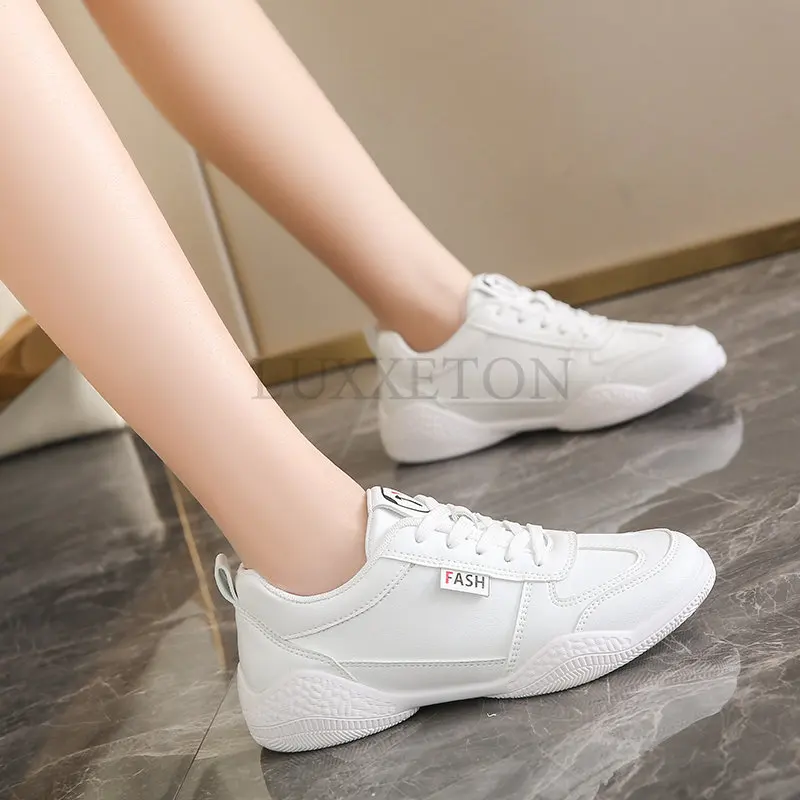 Sneakers for Womens Spring Autumn Breathable White Shoes Woman Casual Leather Mesh Pacthwork Comfortable Sport Shoe