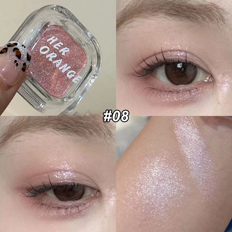 Rotbraune Monochrome Eyeliner-Lidschatten-Puder-Palette Seidig Matte Schokoladenfarbene Lying-Silkworm-Eyeliner Wasserfestes Aegyo-sal Make-up