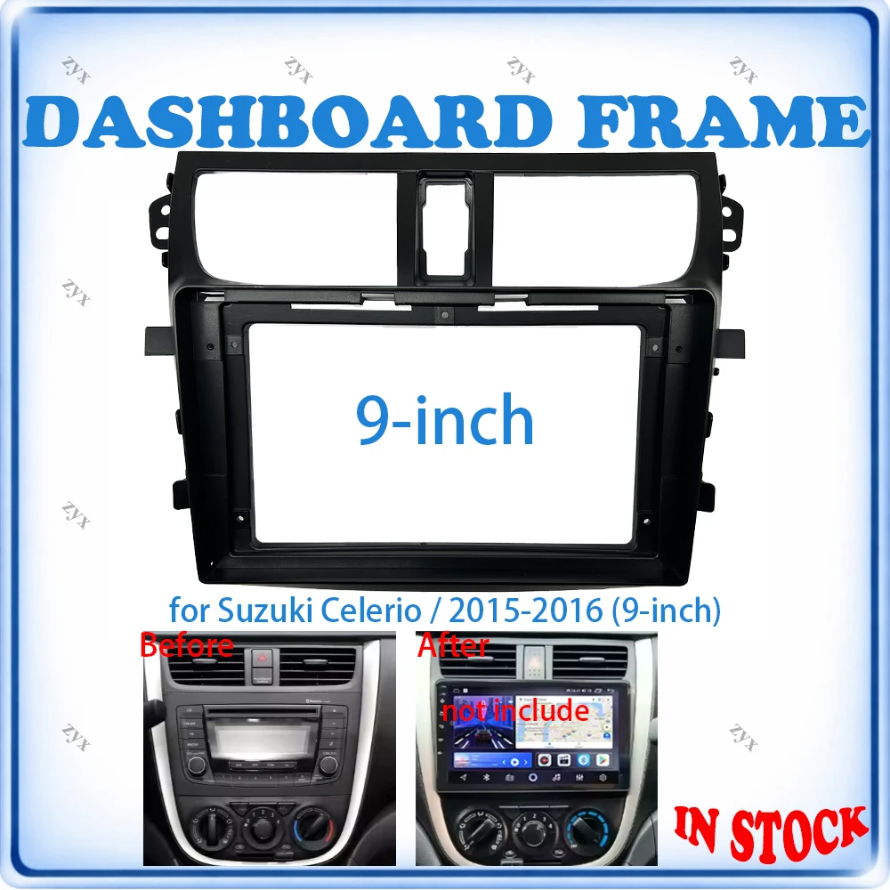 

Car Radio Fascia Frame For Suzuki Alto Celero 2015-2016 9 inch Wiring Harness Power Cable Car Accessories Plug & Play