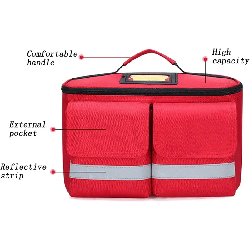 Medical Bag Empty Car Portable First Aid Kit Emergency Kit Case BackpackTravel Home Waterproof Family Medicine Kit Shoulder