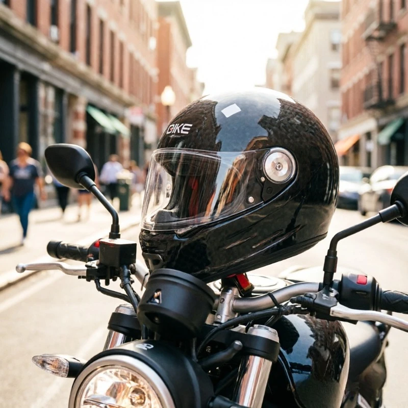 

Qike Carbon Fiber Full-Face Motorcycle All-Season Ultra-Light Riding Safety Helmet with New National Standard 3C Certification