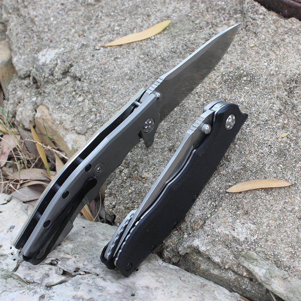 ZT 0990 manico in fibra di carbonio coltello pieghevole tascabile 61HRC alta durezza sopravvivenza all'aperto campeggio immersioni combattimento piccolo coltello per gli uomini