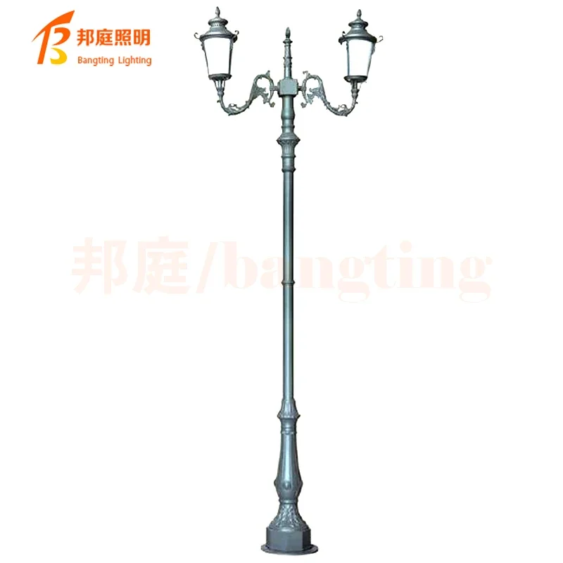 Hot Selling European style aluminium street light pole classic outdoor garden light pole