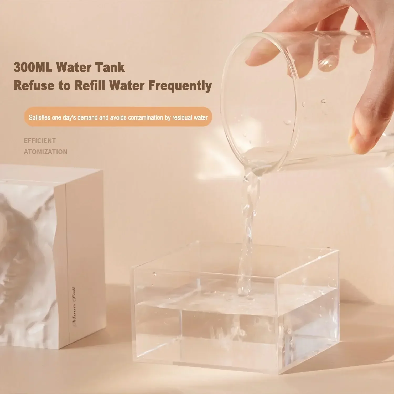 ناشر رائحة مرطب رذاذ بارد مع مصباح قمر LED، موزع روائح الزيوت العطرية وإضاءة ليلية لناشري المنزل والمكتب