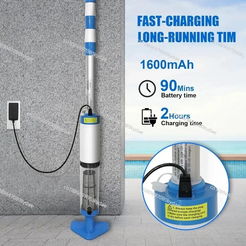 

3 In 1 Cordless Rechargeable Handheld Pool Vacuum Cleaner Spa Hot Tub Small Pool Debris Sand Cleaning Tool