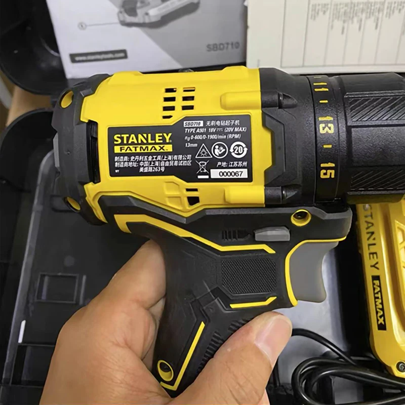 Stanley Cordless Drill SBD710 20V 60Nm 1900rpm Brushless Motor Multifunctional PowerShare 20V Battery Platform Electric Tools