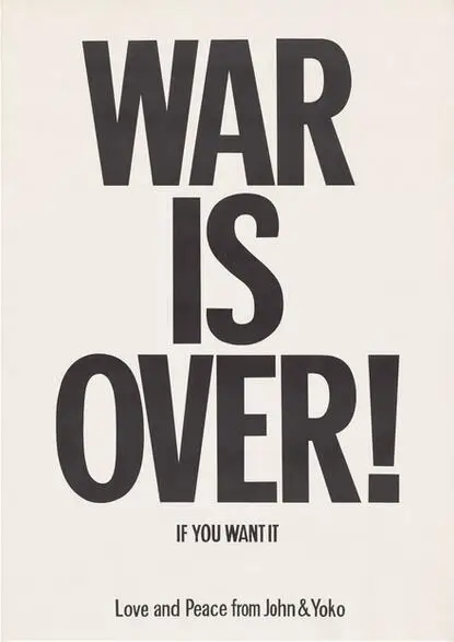 WAR IS OVER Art Film Print Silk Poster Home Wall Decor 24x36inch