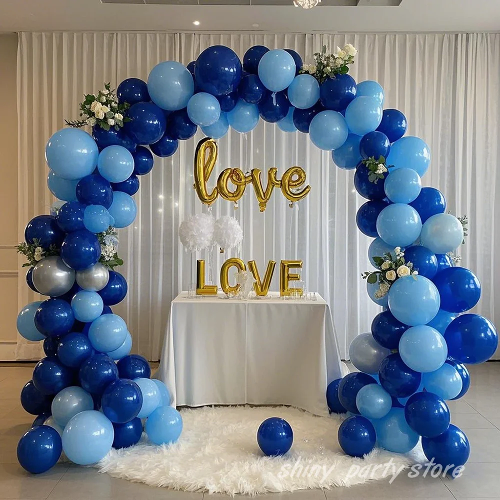 

5/10/12 Inch Yellow Black Blue White Round Matte Latex Balloon Birthday Party Wedding Baby Bathing Activities Decorative Balloon