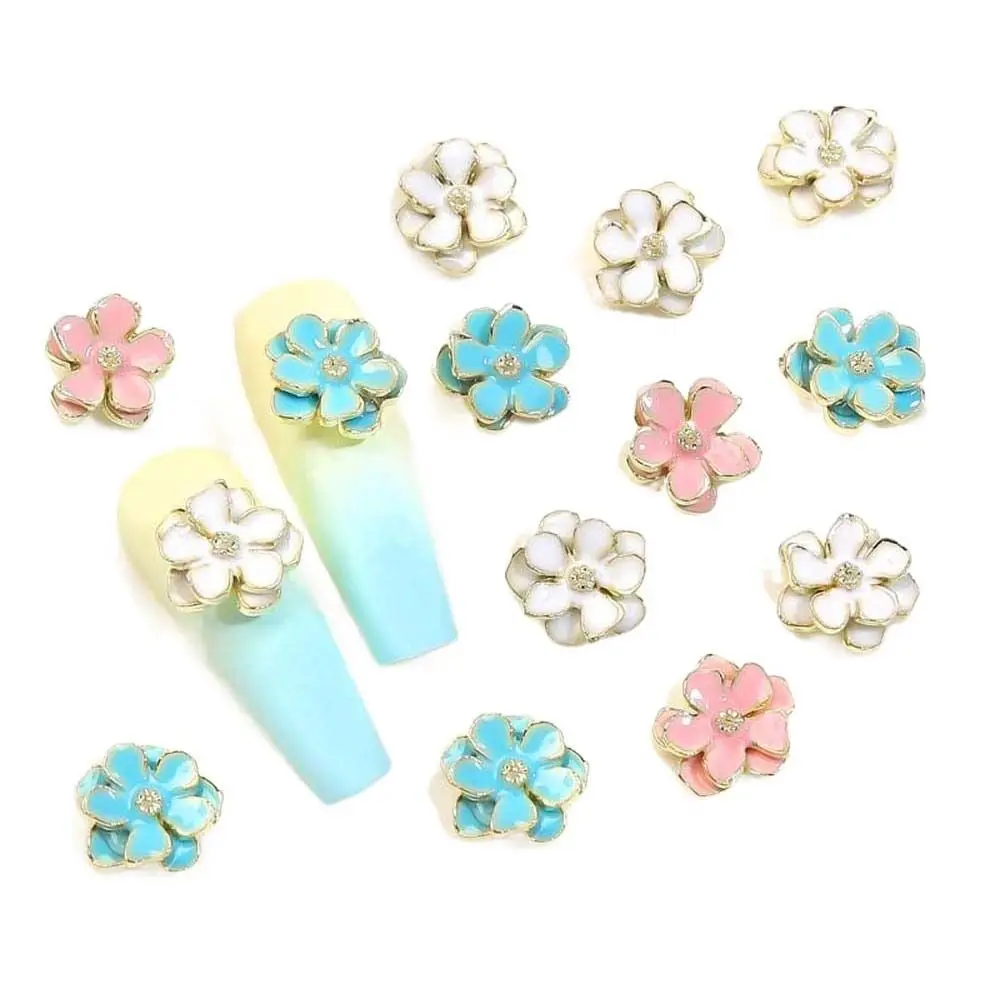 10 teile/satz floral geformte Blume Nagel Dekorationen Maniküre Ornamente DIY Nail Art Charms Blume Nagel Zubehör Nagels chmuck