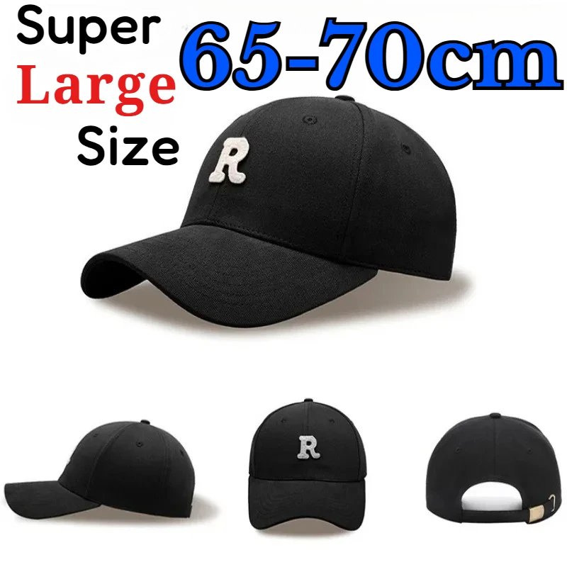Super Large Size 70cm Big Head Baseball Caps for Men Cotton Outdoor Sport SnapBack Cap Dad Hats  Plus Size Deepen Trucker Cap