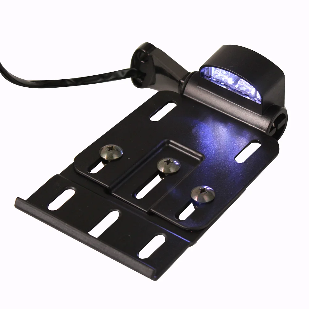 Motorcycle Telescopic Folding LED Light Side Mount License Plate Holder For Harley Dyna Sportster 883 1200 XL 07-16