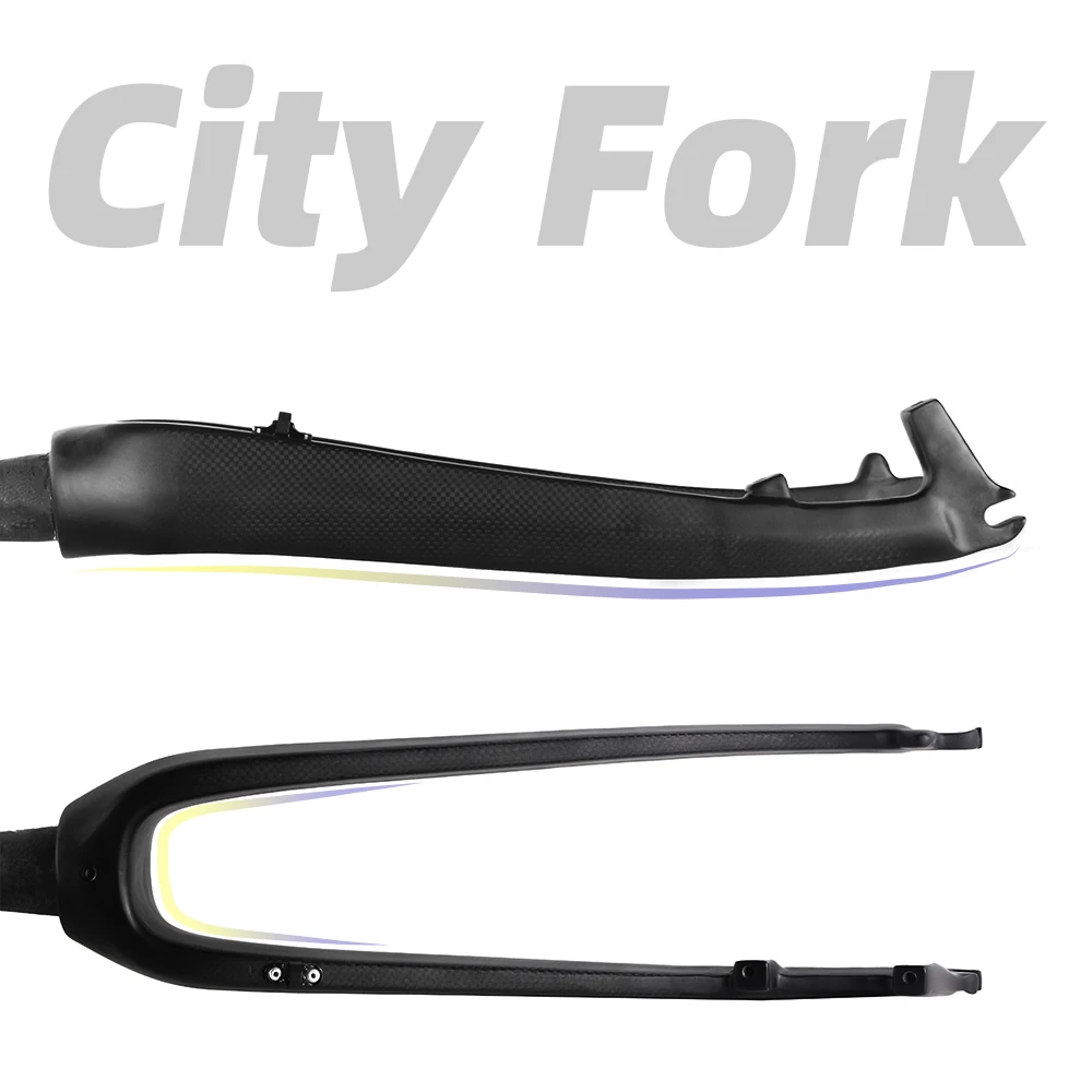 

Urban Universal Front Fork For MTB 32C Carbon Tapered Fork Carbon Fiber Bicycle Fork Disc Brake Cone Quick Release