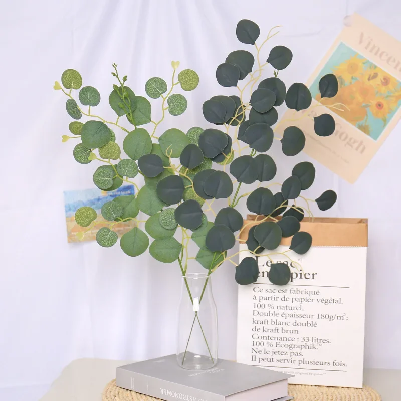 

Simulation Plants Eucalyptus Leaf Vine Christmas Decoration Vase for Home Wedding Garden Rose Arch Props Decor Fake Flowers