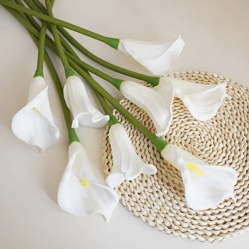 

5pcs Simulated Single Branch PU Calla Lily Table Decoration & Accessories Wedding Supplies Photographic Props Fake Plants Decor
