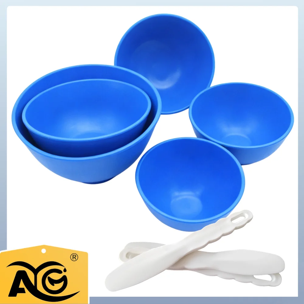 AG 1Set Silicone Dental Mixing Bowl  Rubber Flexible Plastic Spatula for Alginate Impression Plaster Materials Hygiene Tools