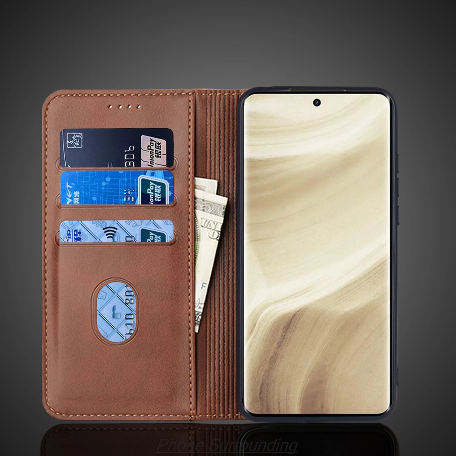 Leather Case for OPPO Realme GT5 Pro GT5Pro Card Holder Holster Magnetic Attraction Cover Wallet Flip Case Capa Fundas Coque