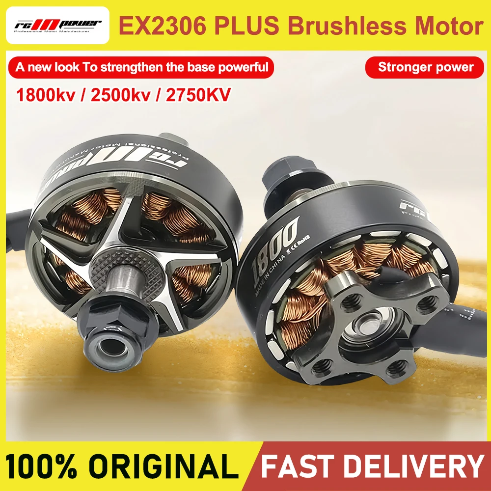 RCINPOWER EX2306 PLUS Brushless Motor 1800KV 2500KV 2750KV 3-6S For 5Inch FPV Freestyle Racing Drone RC DIY Spare Parts