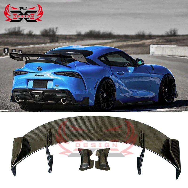 

for Toyota Supra MK5 MKV A90 A91 Dry Carbon Fiber A-D Swan Rear Trunk Spoiler Neck Wing Body Kit