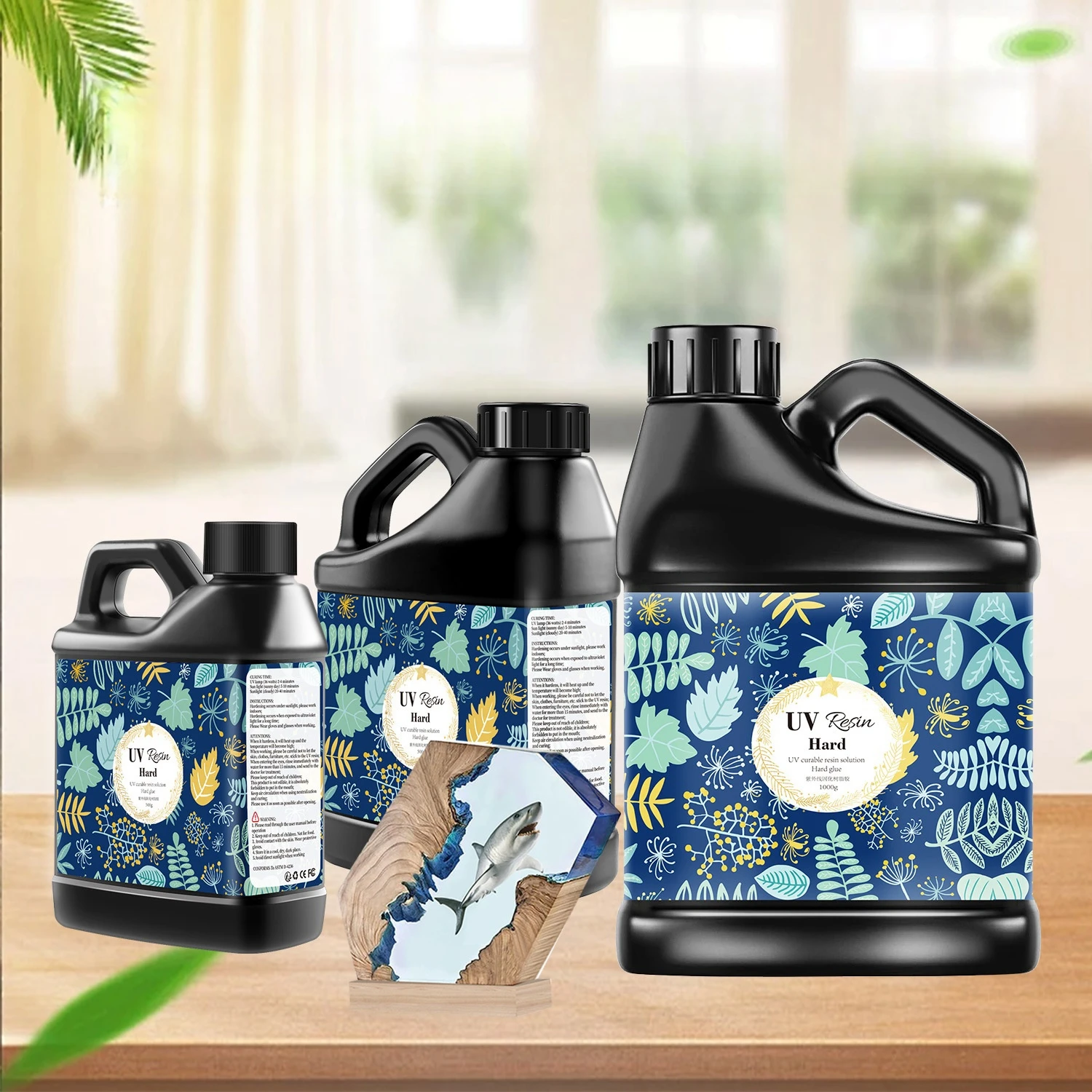 

UV resin 500g/250g, upgraded UV resin kit, hard transparent UV-cured epoxy resin, used for crafts and jewelry making.