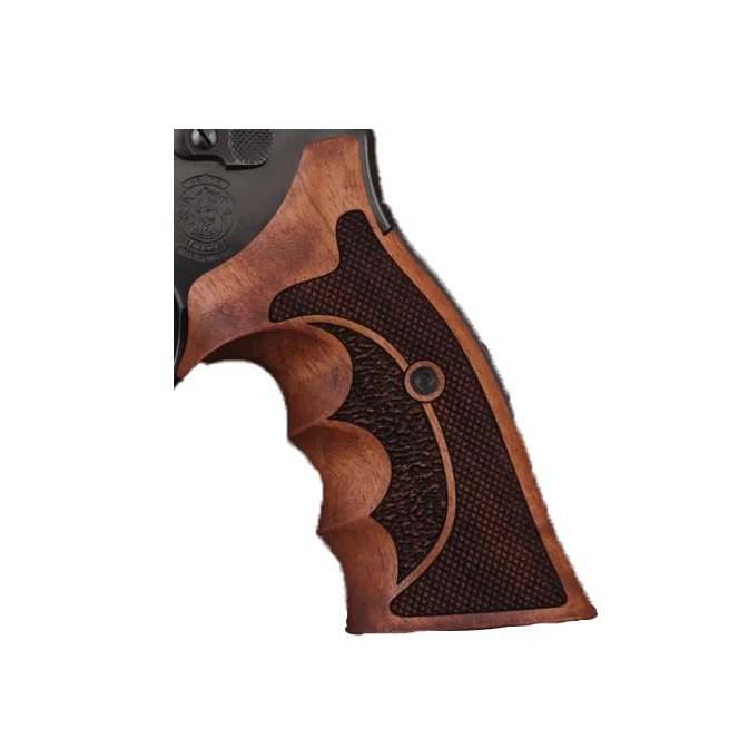 

KSD Brand Smith Wesson K/L/X - Frame Round Butt Compatible Walnut Grip