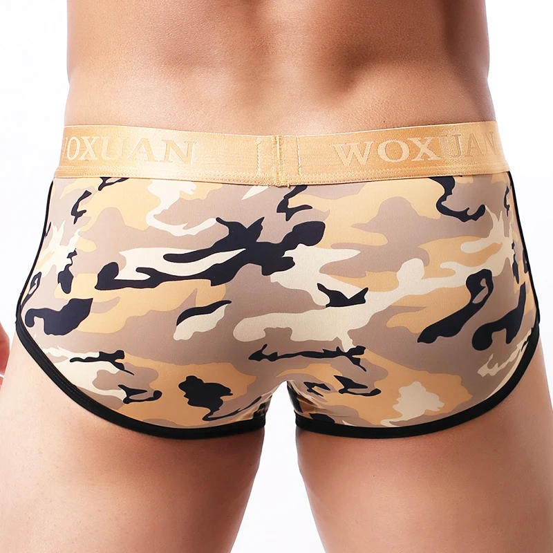 New Men Underwear Boxer Shorts Camouflage Panties Brand Underpants Breathable Low Waist Shorts Men S-XL