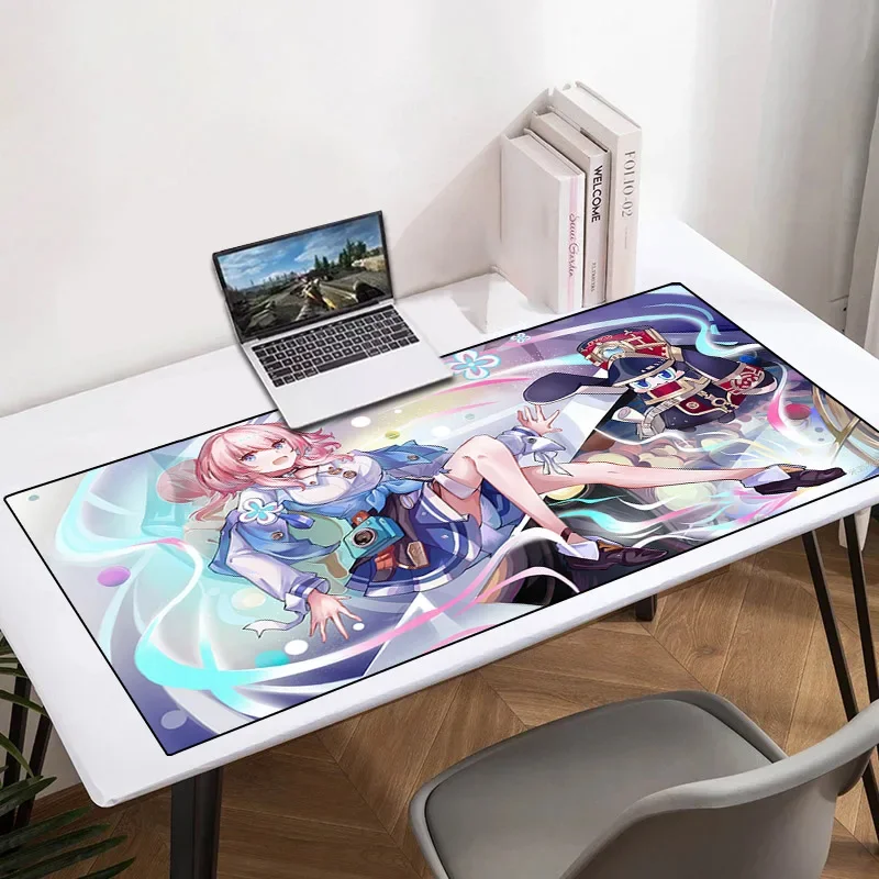 Honkai-Tapis de souris Star Rail média, Deskvirus Gamer, Accessoires de jeu PC, Polymères en caoutchouc, Tapis de souris, Sous-tapis, Clavier, Armoire