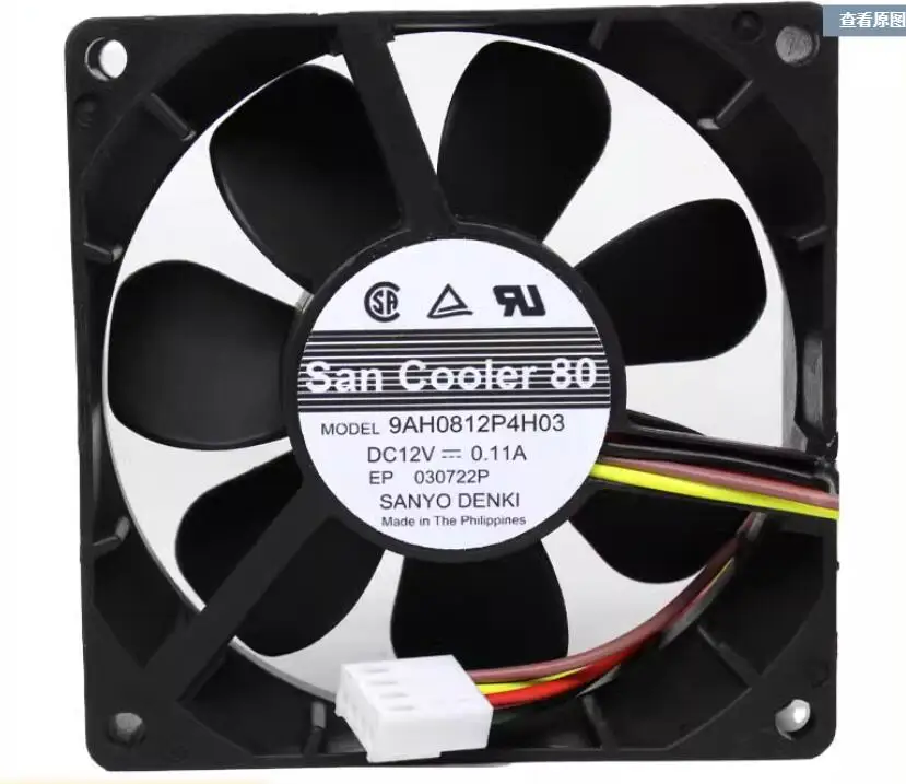 

SANYO DENKI 9AH0812P4H03 DC 12V 0.11A 80x80x25mm 4-Wire Server Cooling Fan