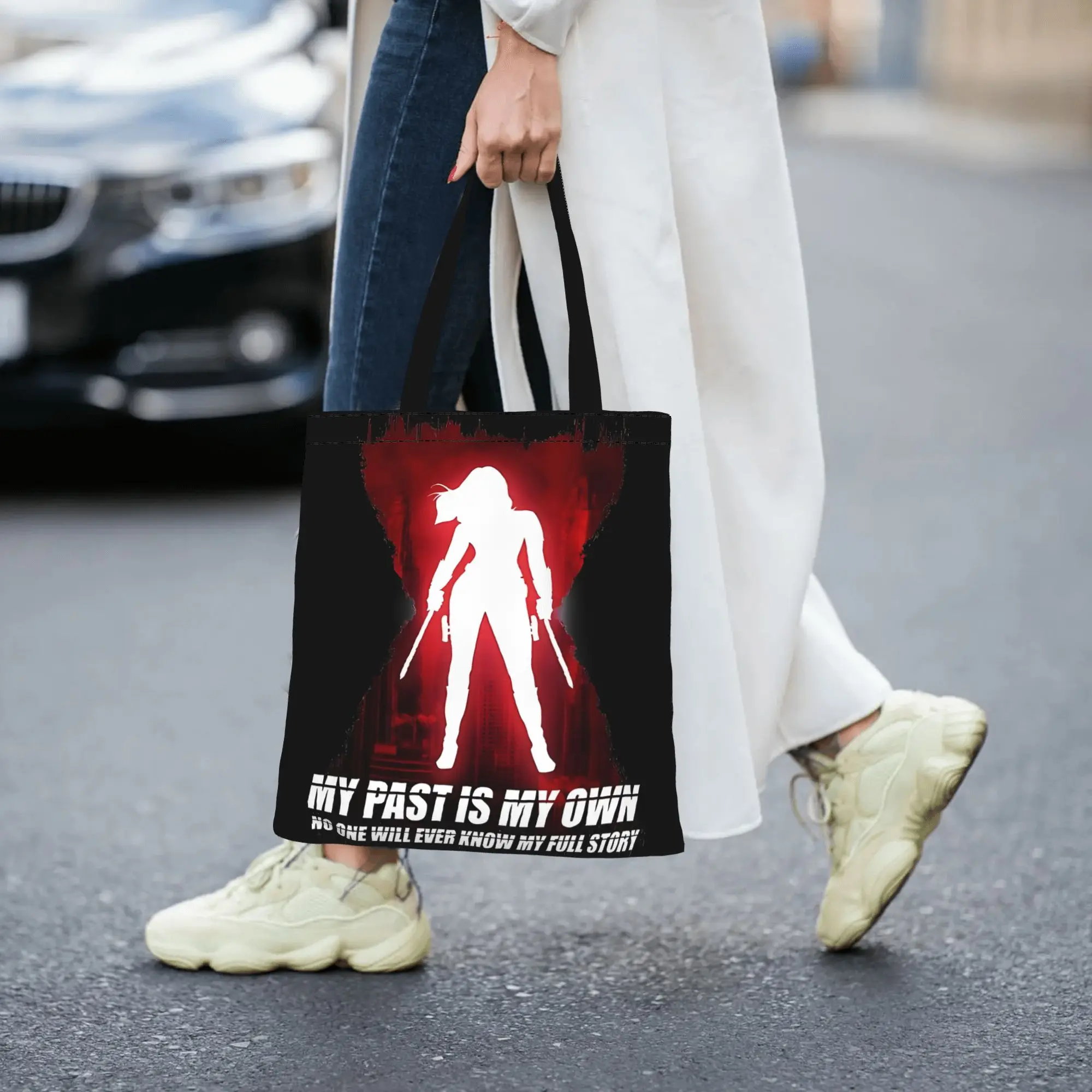 

Fashion shopping bag Leisure The Widow Natasha Perfect Canvas Marvel Marvel Canvas Tote Bag Women'S Shoulder Handbag