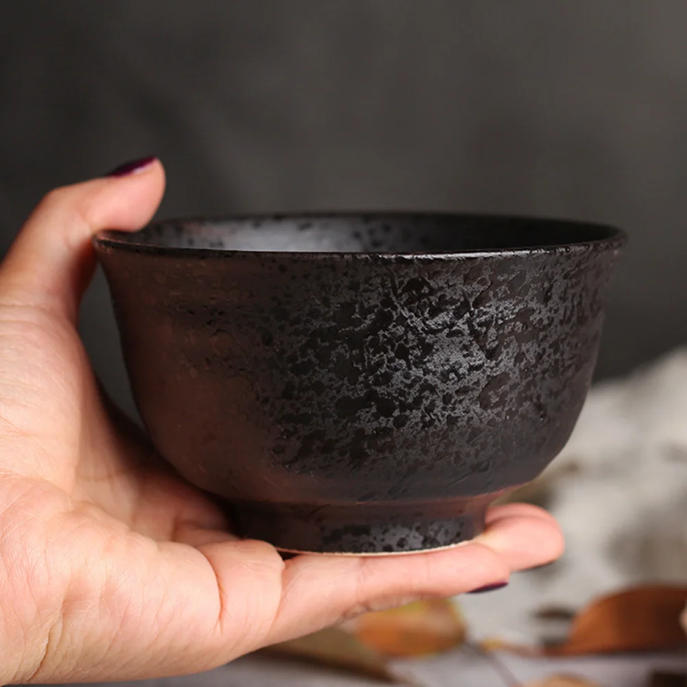 

2Pcs Ceramic Bowls Kitchen Tableware Set Flat Bottom Soup Rice Bowl for Hot Cold Meals Easy Clean Food Container