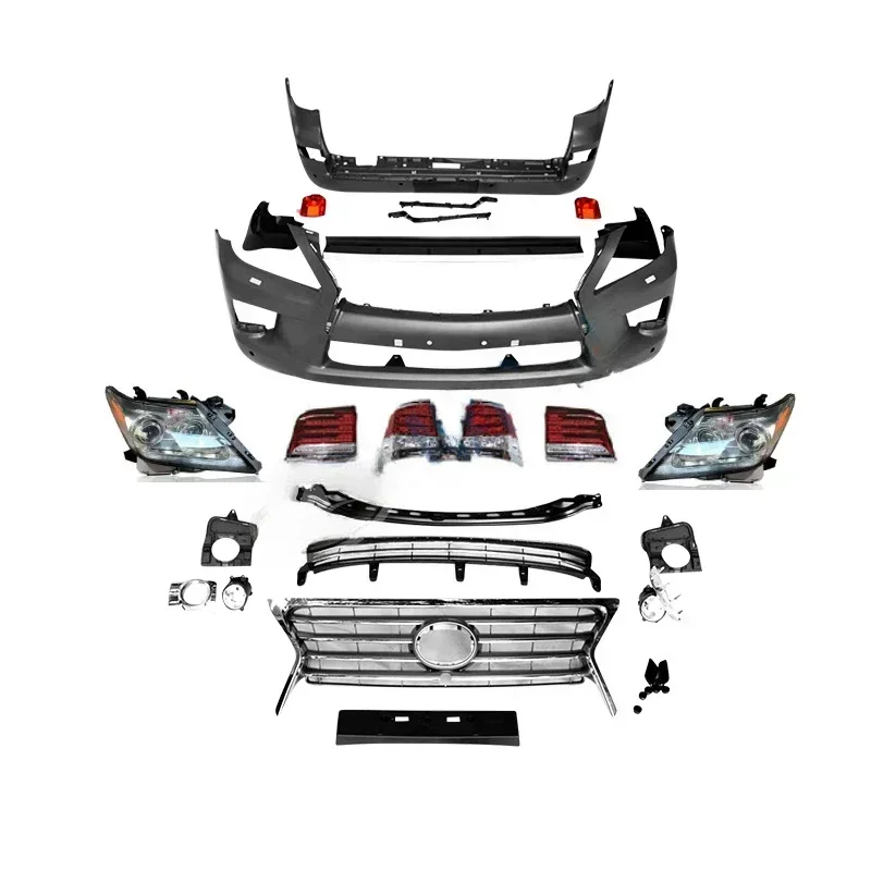 

car accessories front rear bumper facelift bodykit for LX LX570 2008-2011 body kit upgrade to 2012-2015