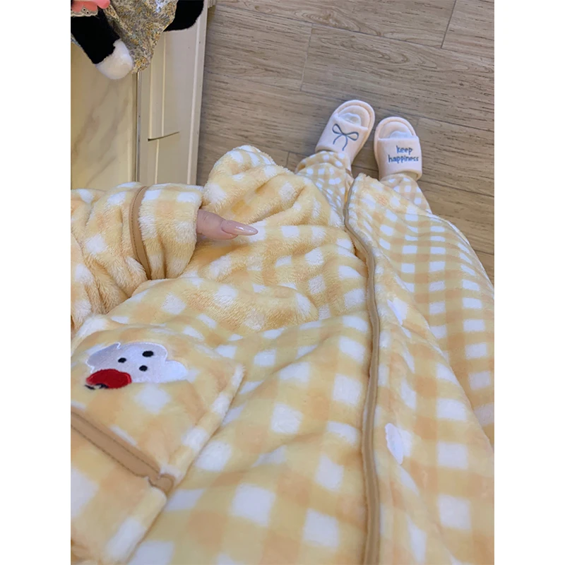 

Pajama Costume Sets Women Winter Silky Abstract Pattern Evening Relaxation Night Set Thermal Design Scoop Neck Long Sleeved Full